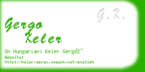 gergo keler business card